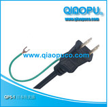 乔普QP5-1日本PSE认证两极带接地电源线插头