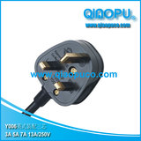 QIAOPU英式装配插头，Y006 英式可拆装带熔断器三芯插头